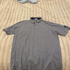 Blue striped Peter Millar Polo - XL